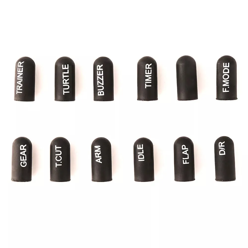 12PCS RadioMaster Labelled Silicon Switch Cover Set 21mm Long / 11.5mm Short (Random Color) for TX16S TX12 DIY Parts