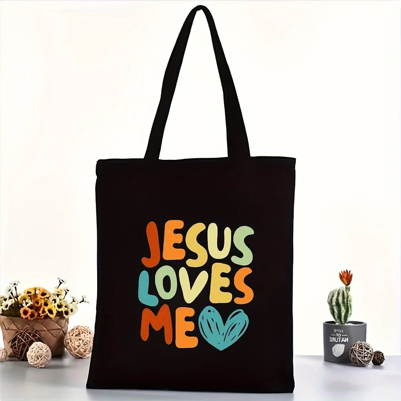 1Personalized tote bag with English lettering，Suitable for Travel、For daily use in class，Lightweight and durable