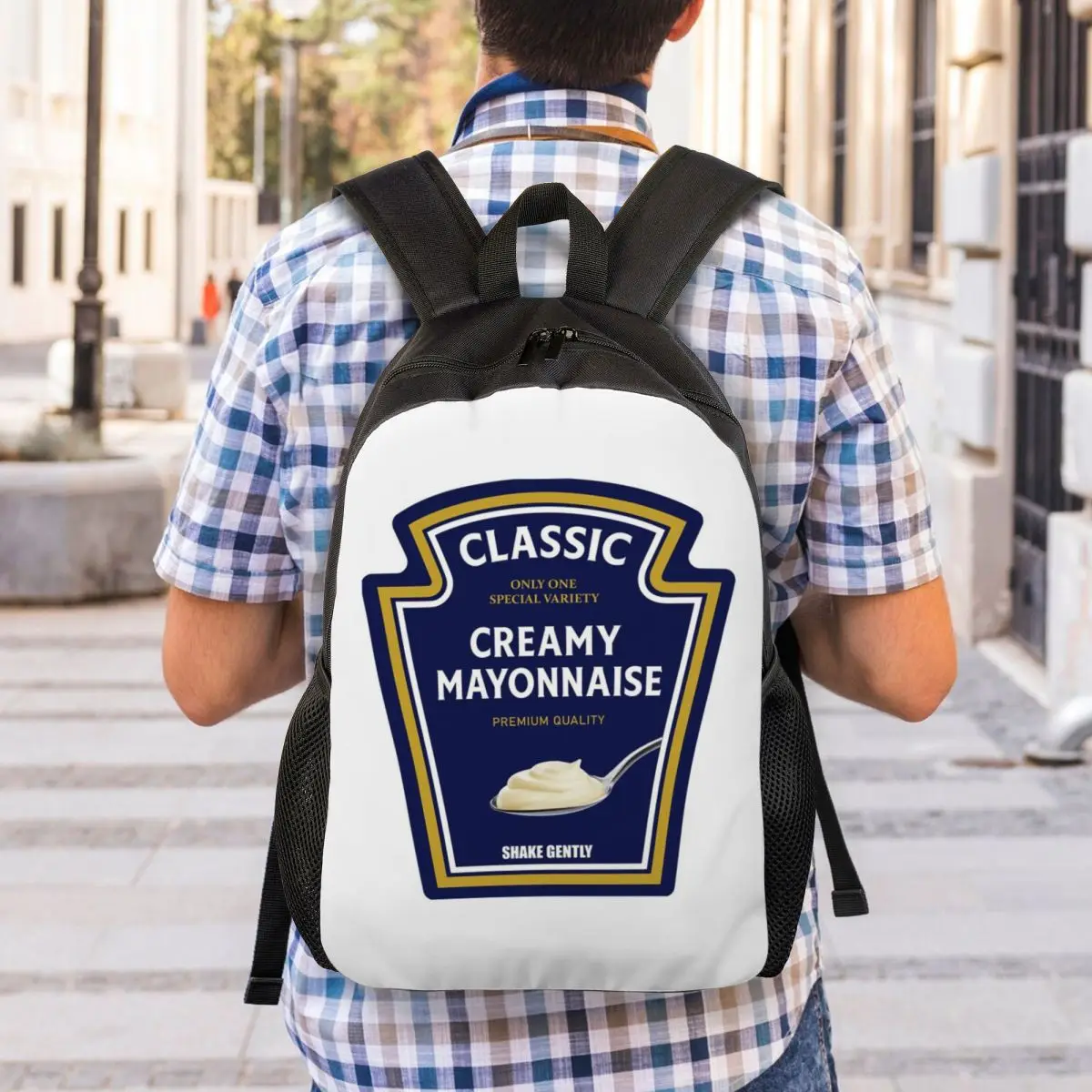 Mayonnaise Halloween 2023 Costume Family Group Couple Ketchup Mustard Mayo Backpack BookBag School Bag Laptop Shoulder Bags