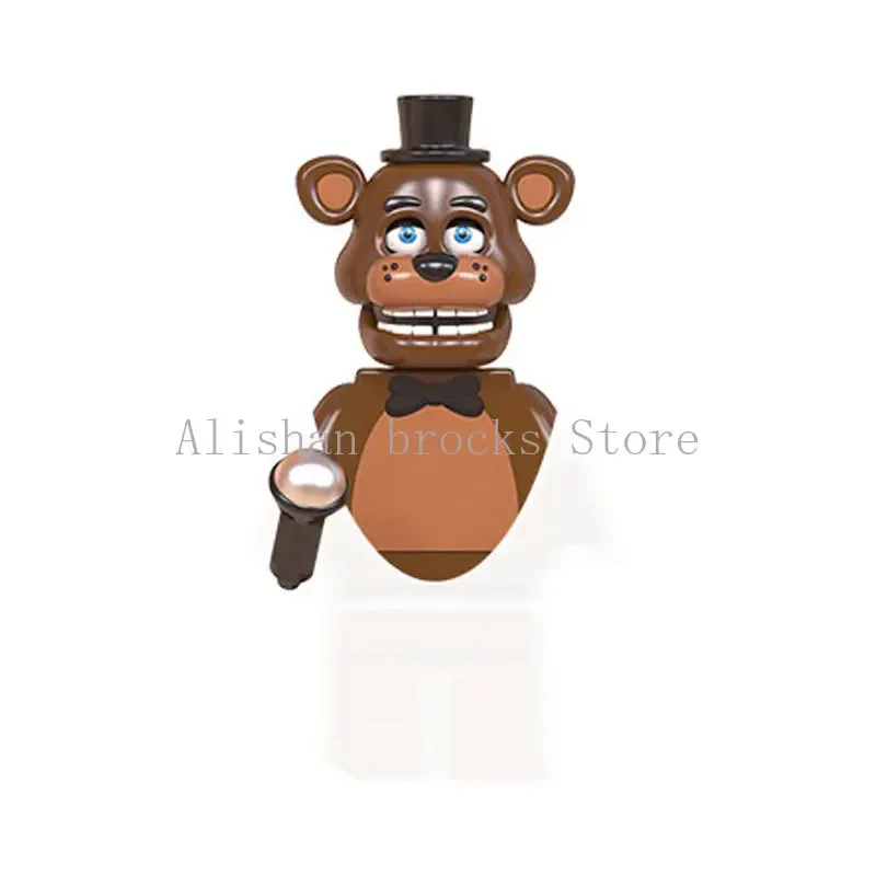 FNAF Five Nights Freddyed Building Blocks bricks Nightmare In Stock Chica Foxy Spintraft Bricks Figures Gift Toys Kids