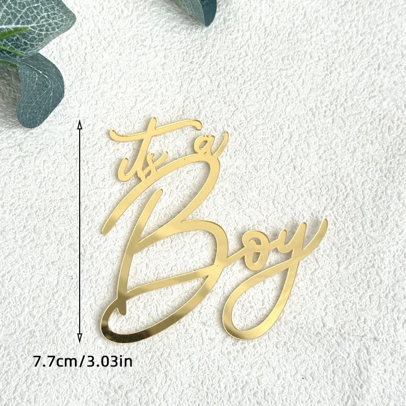 Entzückender Süßer Wochenend-Acryl-Kuchenaufsatz mit „Oh Baby“-Design für Babyparty, Geschlechtsoffenbarungsparty, Deko-Set – Detail 12