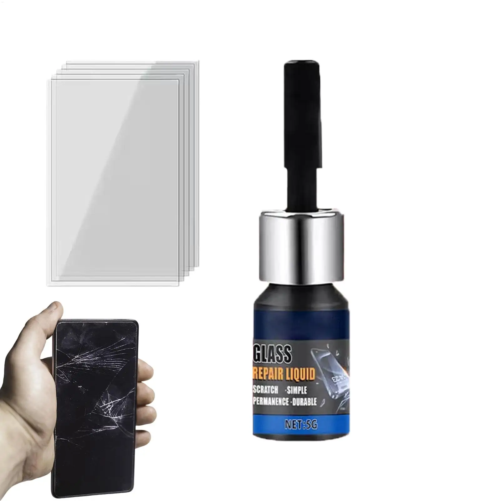 Car Cracked Glass Repair Kit Windshield Nano Repair Liquid Auto Window Windshield DIY-Tools Glass Scratch