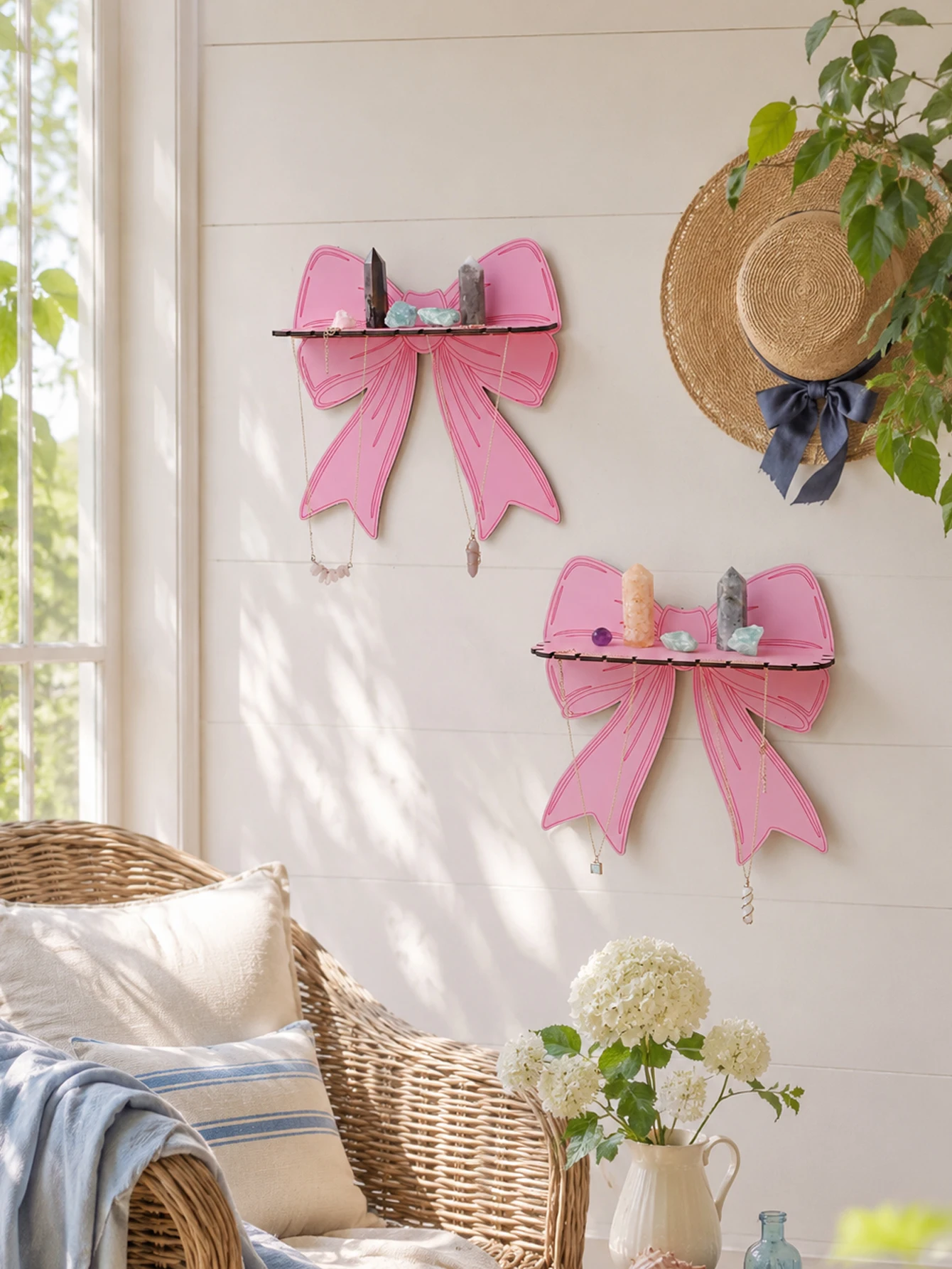 Niedliches Kirschförmiges Wandregal Holz-Aufbewahrungsorganizer Schwebende Regale Kreative Boho-Heimdekoration für Wohnzimmer Schlafzimmer & Kinderzimmer – Detail 20
