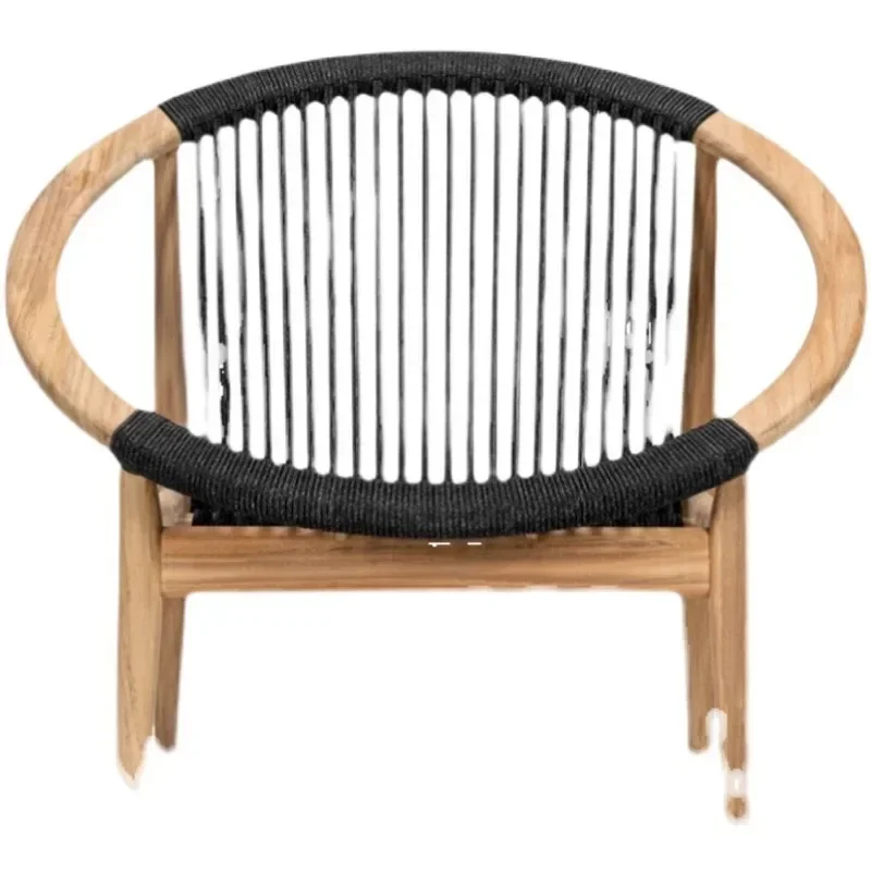 Outdoor solid wood leisure table and chair furniture combination, outdoor terrace sofa waterproof and sunscreen