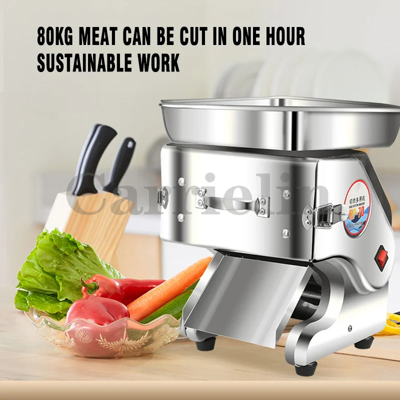 Automatic Meat Slicer Cutter Machine Slicing Chopping Dicing Commercial Desktop Stainless Steel Electric Slicer For Beef Mutton