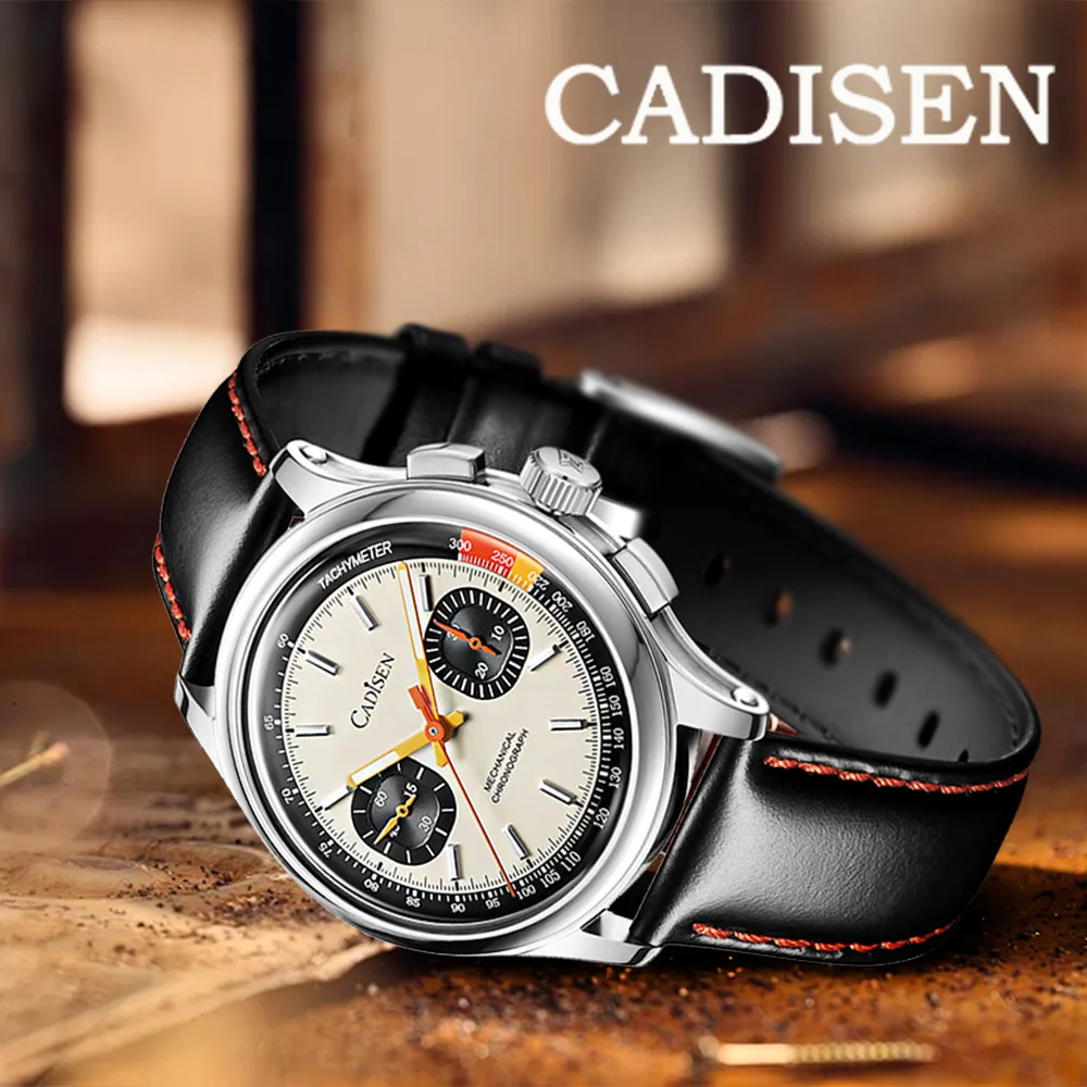 

Мужские ретро-часы 2026 года с желтым циферблатом, кварцевый механизм, сапфировое стекло, водонепроницаемые, спортивные, хронограф, светящиеся в темноте, модель ST1900