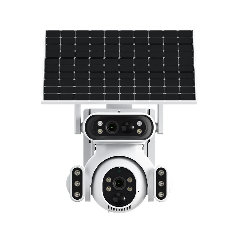 8MP Ubox APP Dual Lens Solar Power WIFI / 4G  IP Dome Camera Full Color AI Humanoid Detection Home Security CCTV Baby Monitor