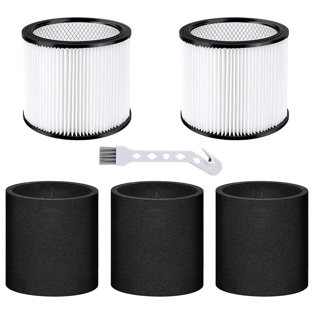 

90304 Replacement HEPA Filters with Lid for Shop Vac 90304,5 Gallon and Above Vacuum Cleaners