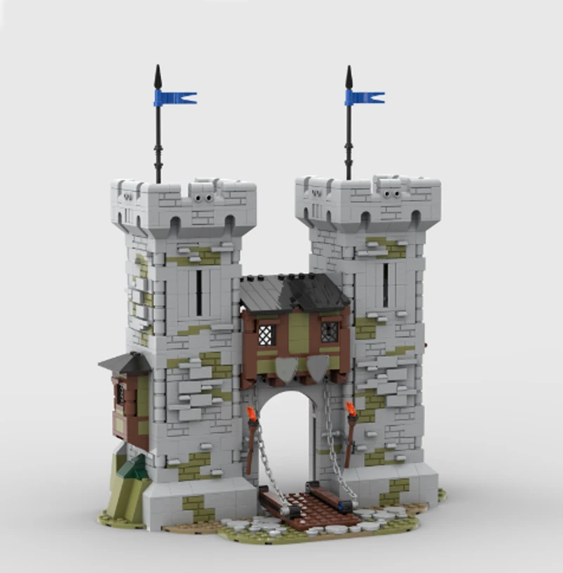 2218 PCS Customize Defensive Castle MOC Customize Modular Building Block Brick Creative Design Model DIY Boys Toy Birthday Gift