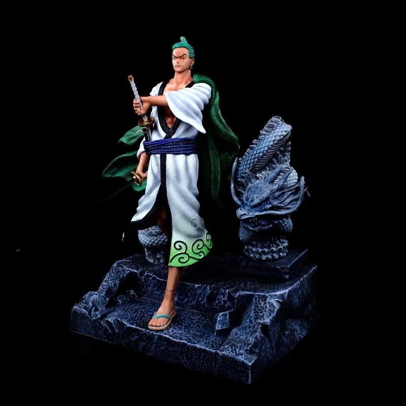 35cm Anime Figures One Piece Roronoa Zoro Action Figures Pvc Toys For Children Collector Model Birthday Gifts Zoro Toys Doll