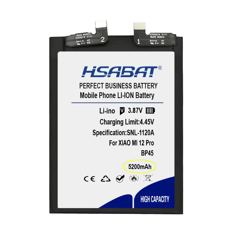 HSABAT-بطارية ل شاومي Mi 12 برو ، 12X ، Redmi نوت 11 برو + ، 11 برو زائد ، K50 ، POCO F4 ، 5G بطاريات ، BP45 ، BP47 ، BP48 ، BP49 ، 5000 ~ 5500mAh