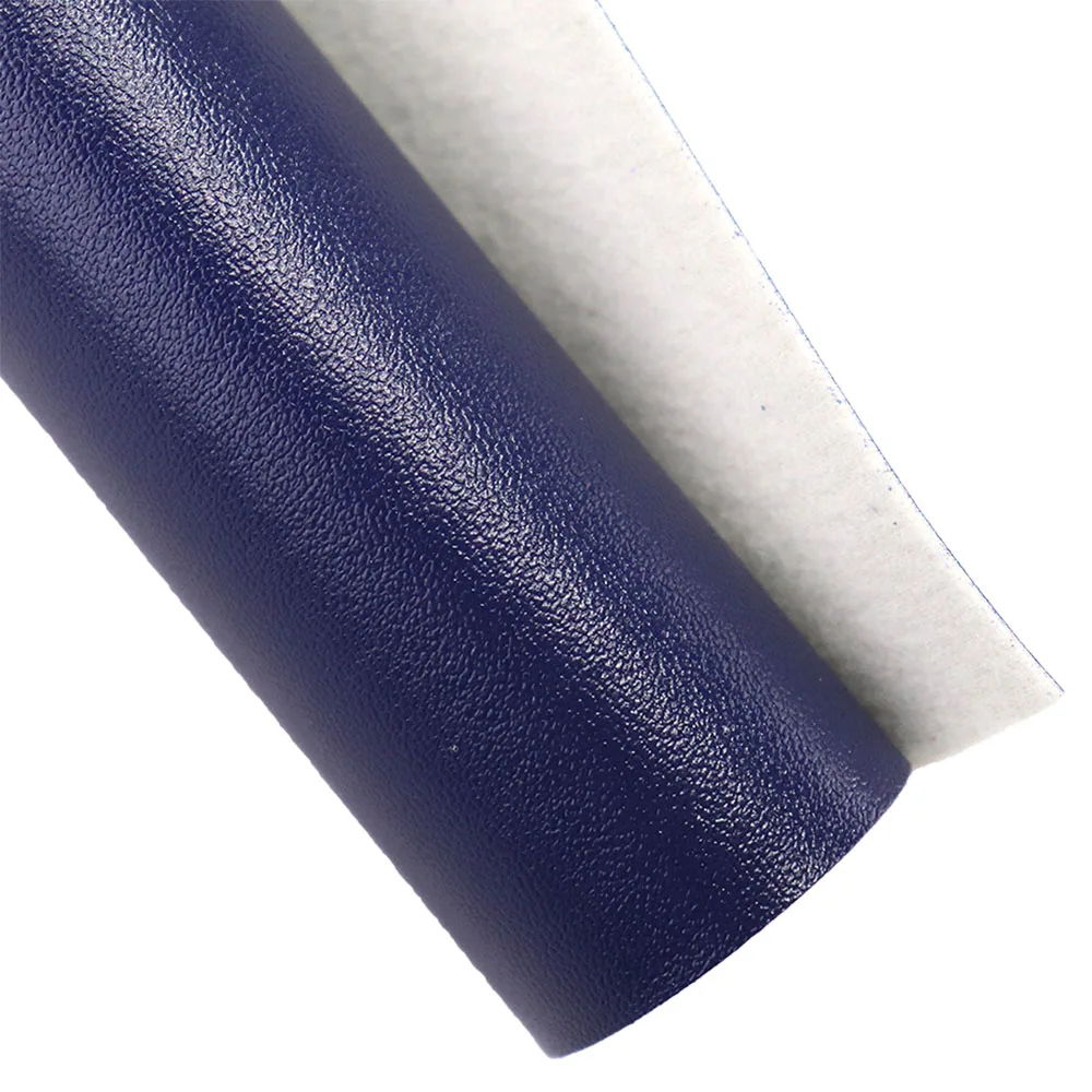 30x134cm Roll Navy Blue Smooth Embossed Faux Synthetic Artificia Litchi Lychee Leather Fabric For Bows Handbags Decoration HM004