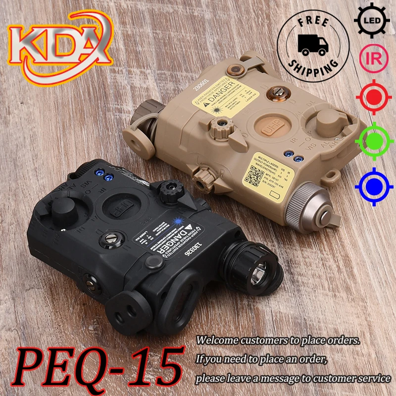 

WADSN UHP Nylon Version PEQ-15 LA5C IR Aiming Red Dot Green Blue Indicator LED White Scout Light Weapon M300 M600 Flashlight