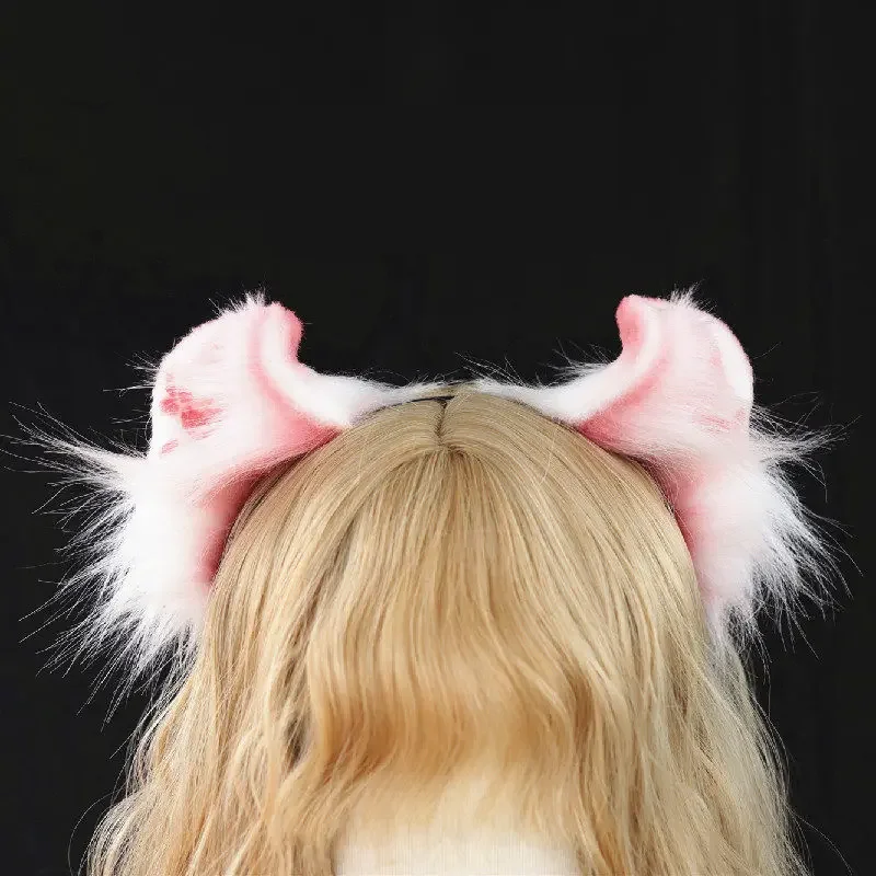 Handmade Simulation Beast Animals Cat Ears Cosplay Ear Japanese Hairhoop Headwear Lolita Halloween Christmas Game Party Cosplay
