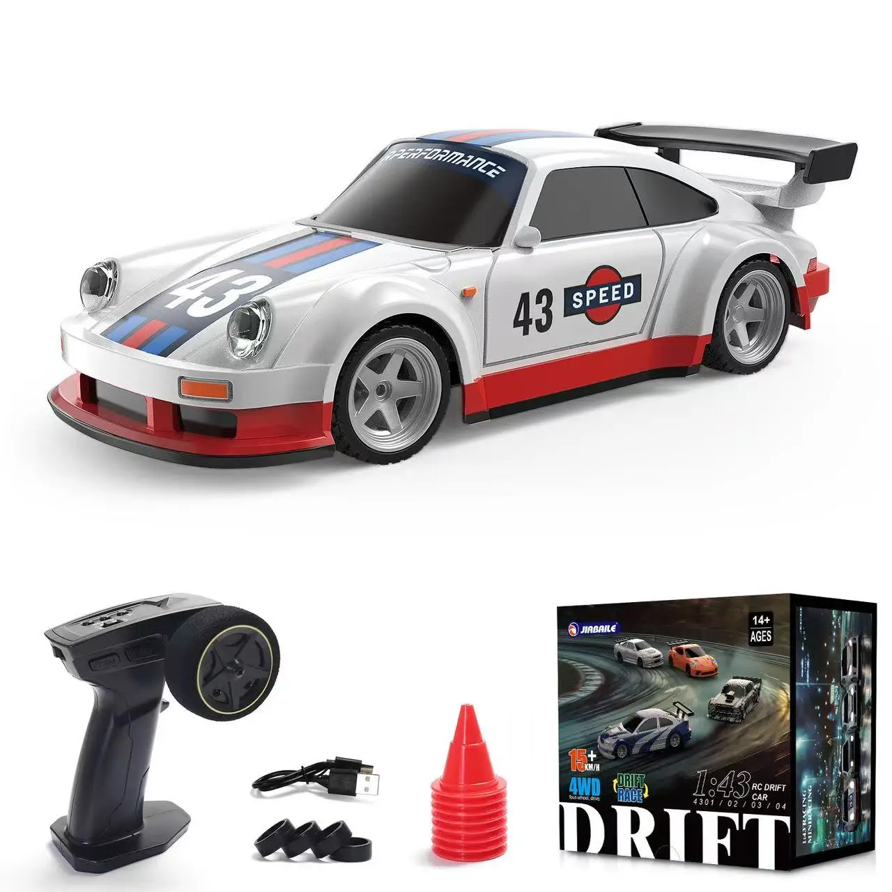 1/43 4WD RC Drift Auto 2.4G Mini Raceauto Afstandsbediening Snelheidsauto RTR Vierwielaandrijving Hoge Snelheid Model Speelgoed voor Kinderen Jongens Cadeau