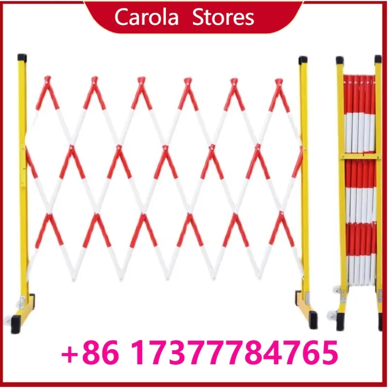 FRP Insulated Retractable Expandable Safety Fence, Portable Fiberglass Movable Barrier for  Construction