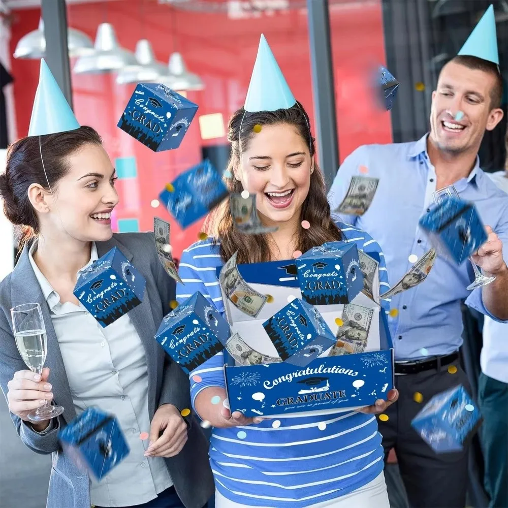 Graduation Theme Graduation Explosion Box Wrapping Card Small Boxes Surprise Money Box Pulling Design Cash Gift Box