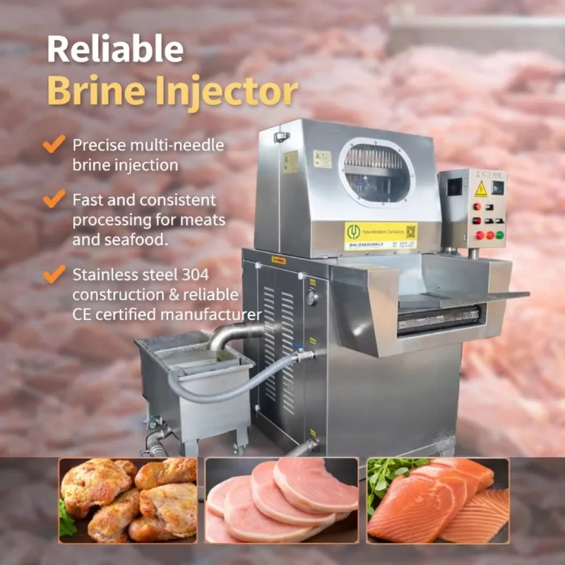 Automatic Conveyor Type Brine Injection Machine Food Processing Machinery for Smoked Beef Marinating Production Saline Injecting