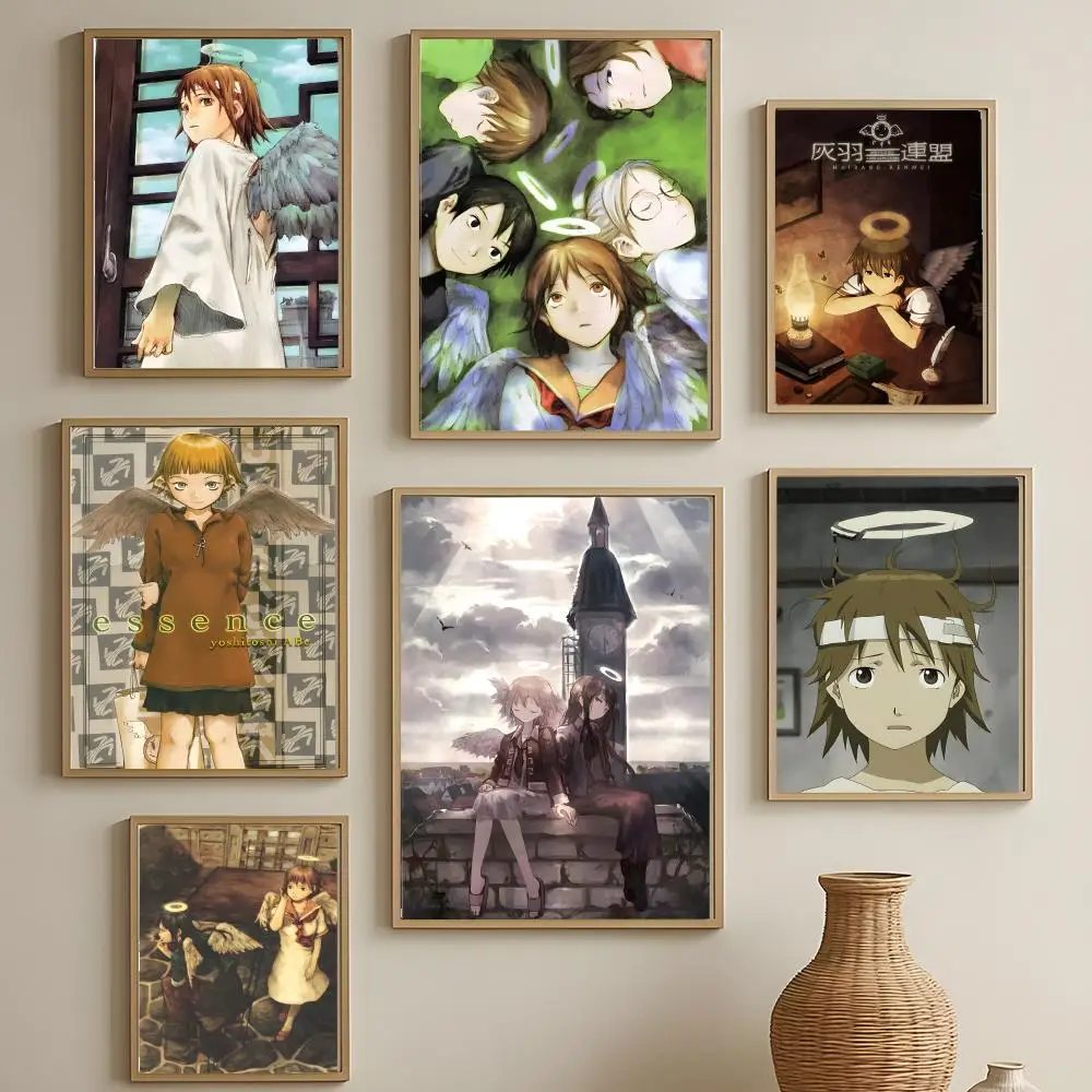 Classic Anime Haibane Renmei Poster Versatile HD Waterproof Wall Art Self-Adhesive Decor for Any Space Ideal Gift