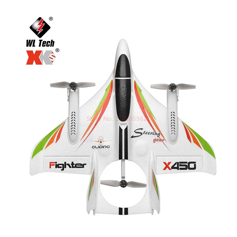 WLtoys XK X450 Rc samolot 6ch bezszczotkowy samolot 2.4G sterowanie radiowe szybowiec puszczania samolotów pilot zdalnego sterowania śmigłowców