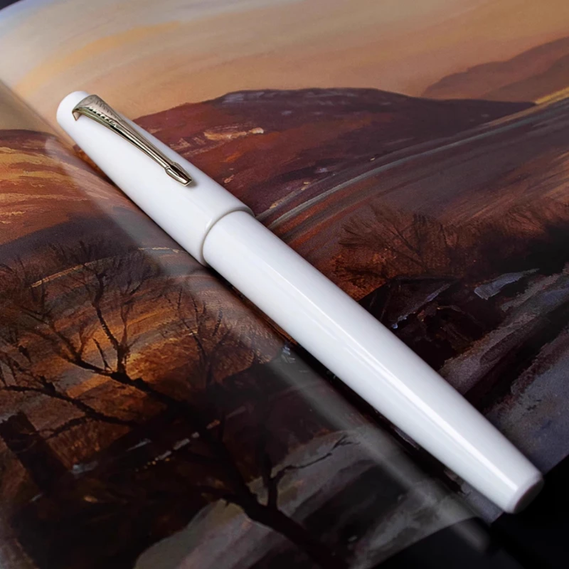 

Feifan A109 Acrylic White Fountain Pen EF F M 0.38MM 0.5MM 0.7MM Nib,Beautiful Tree Texture Writing Ink Pen for Business Office