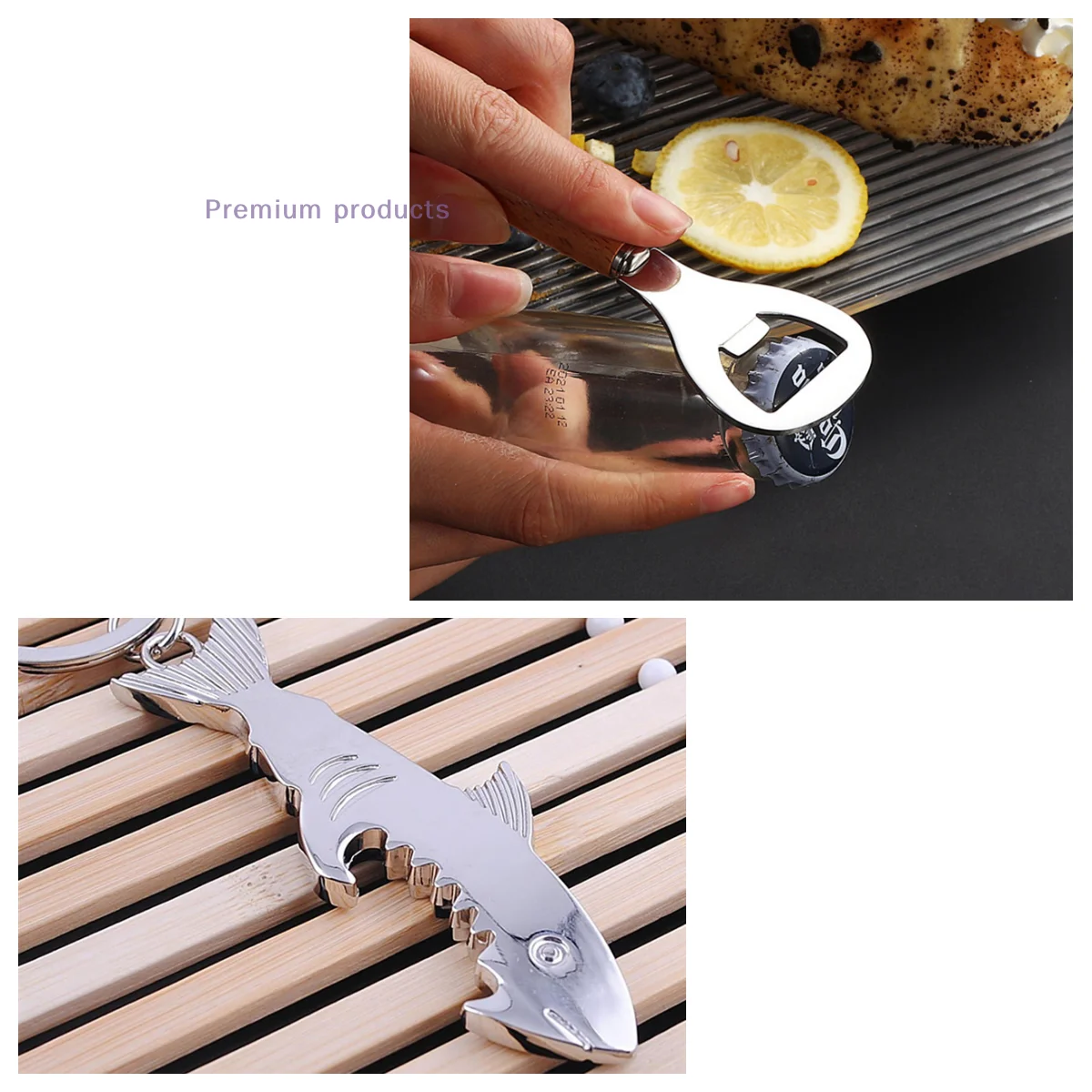 

1 шт. открывалка для пивных бутылок с деревянной ручкой из нержавеющей стали, уникальный дизайн, идеально подходит для открытия пива, газированной воды и других бутылок для напитков.