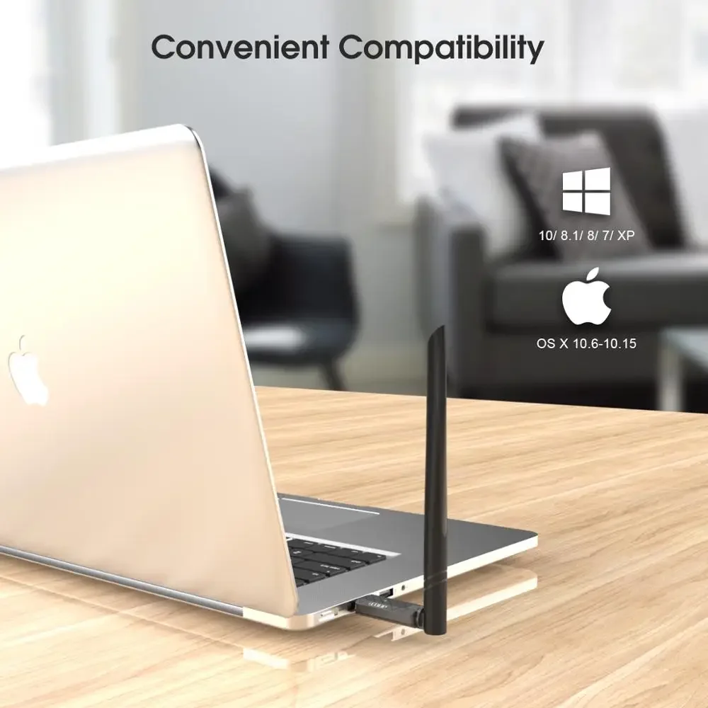 EDUP Wi-Fi адаптер USB 3.0 AC 1300 Мбит/с двухдиапазонный 2,4G/5,8G беспроводная сетевая карта 802.11AC Wi-Fi ключ для ноутбука, настольного ПК Mac