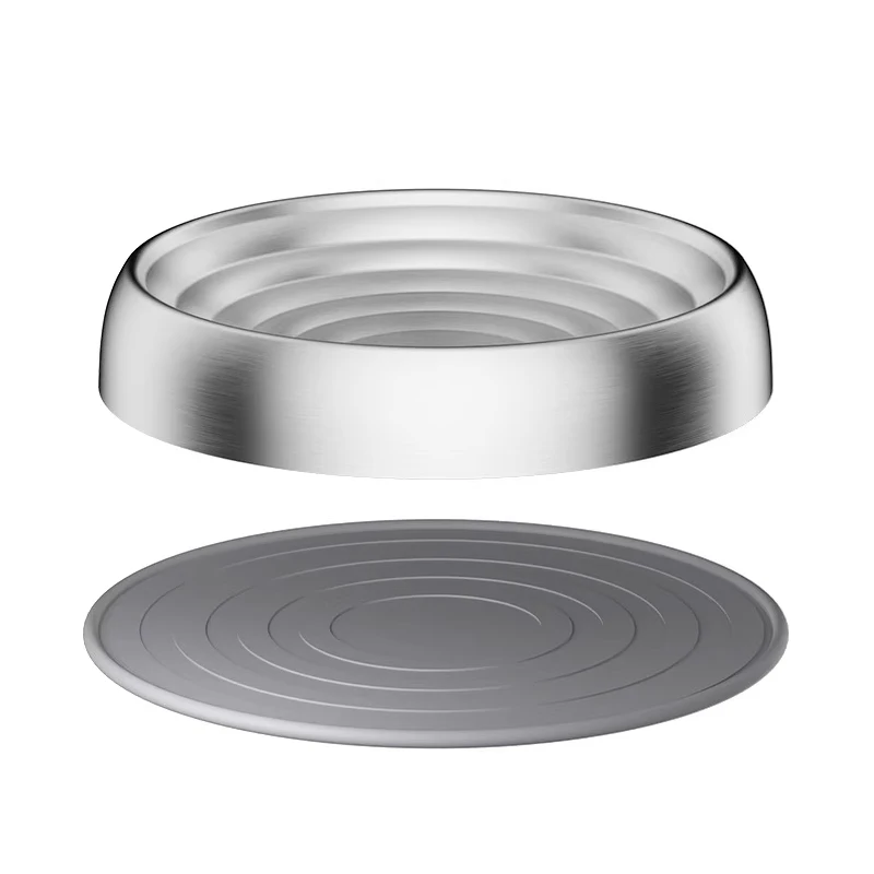 304 Stainless Steel Cat Dog Pet Bowl Non Slip Durable Anti Overthrow Shallow Mouth Design Not Black Chin Grain Basin