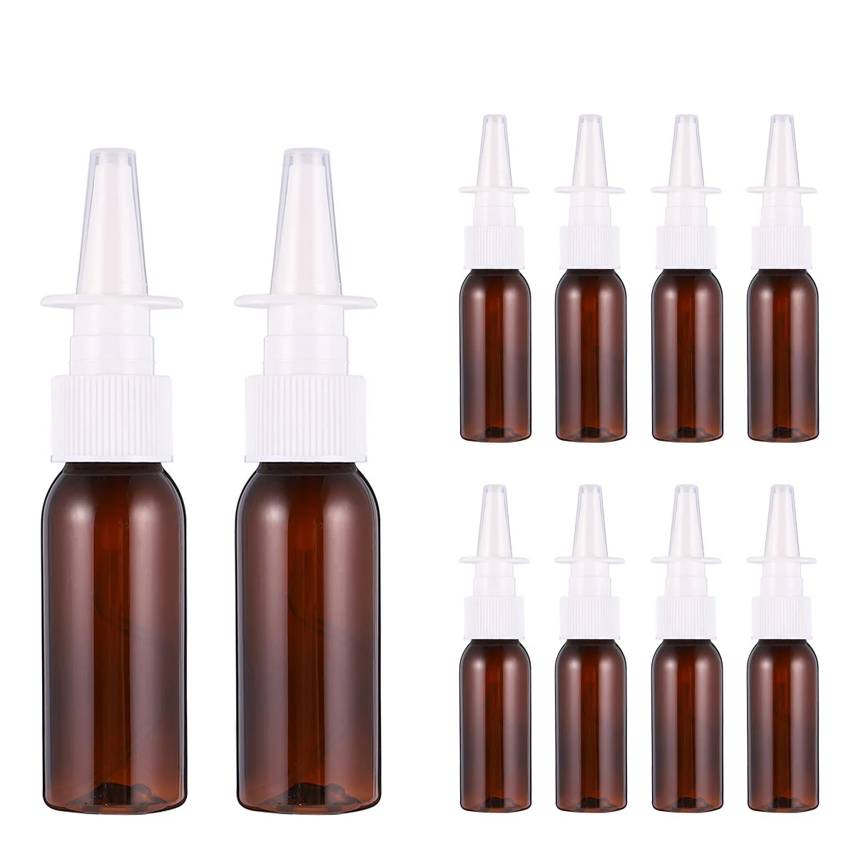 

10 Pcs 30ml Round Shoulder Long Bottle Nasal Spray Direct Medical Bottles Hand Soap Dispenser Empty Portable