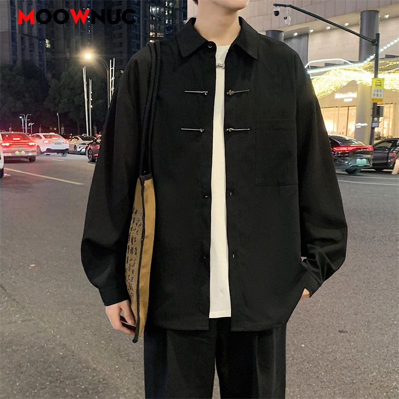 

Men's Long Sleeve Blouse Men Clothing Fashion Shirts Casual Streetwear Smart Streetdress New Spring Autumn Hombre Male Clothing