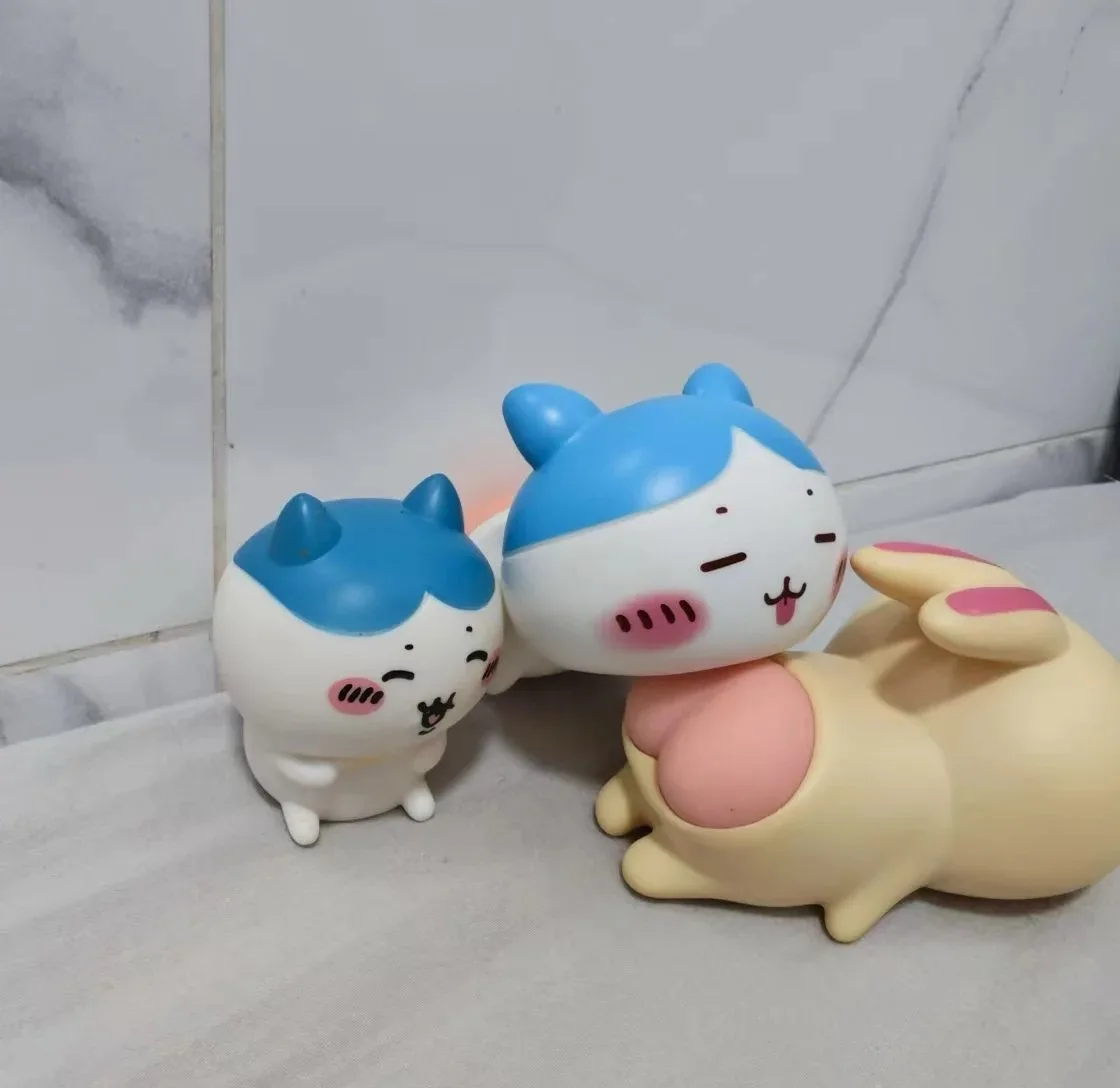 Miniso chiikawa kawaii euachi hachiware boneca alívio do estresse brinquedo ornamento de mesa presente bonito para meninas caixa cega brinquedos modelo dos desenhos animados