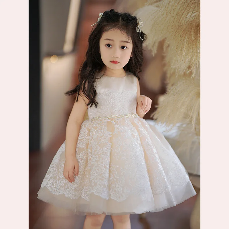 2025Girls Beautiful Birthday Full-Year Senior Flower Girl Wedding Eid Dress Princess Dress