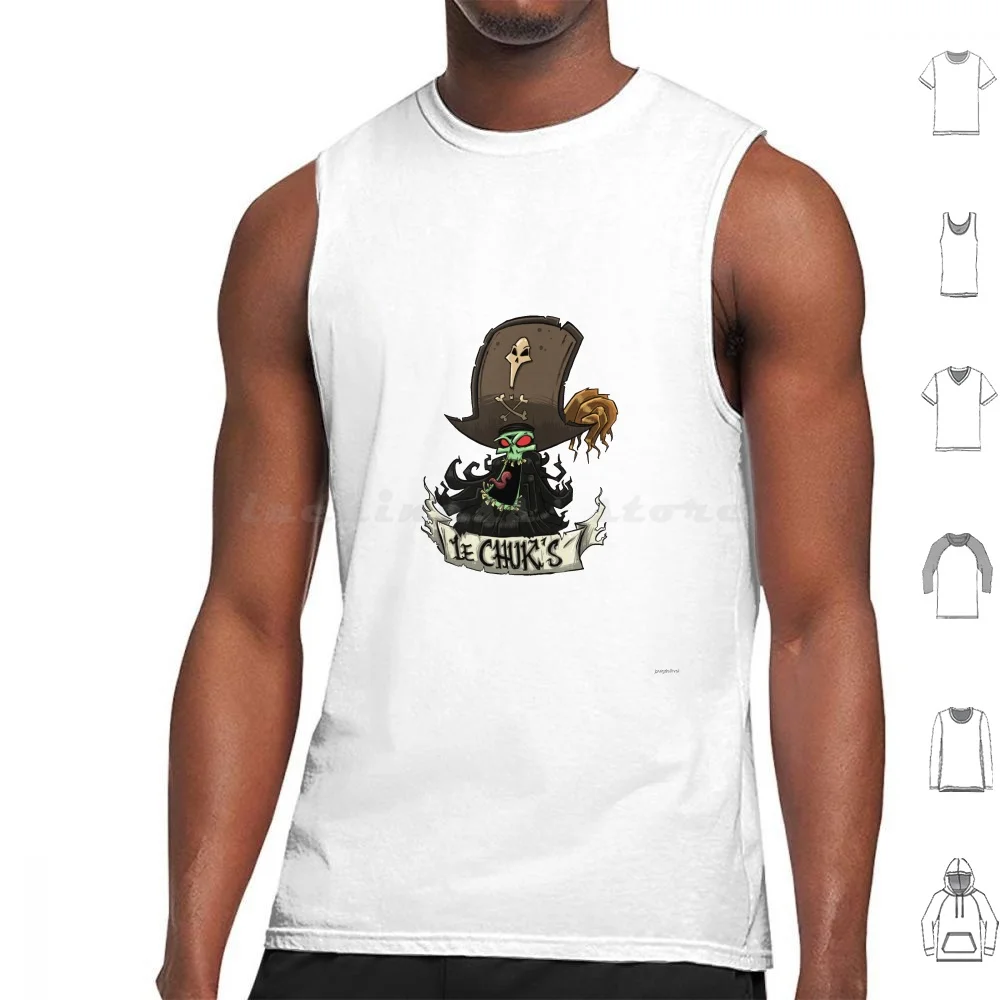 Le Chuck's Tank Tops Print Cotton Lechuck Monkey Island Monkeyisland Guybrush Threepwood Skull Pirate Skullface