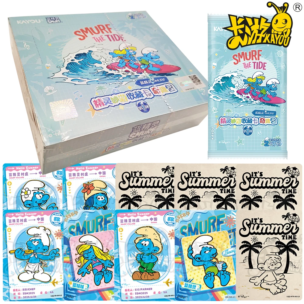 

New KAYOU Genuine Smurf Collection Card Fun Camera Theme Character Cards Fans' Favorite Classic Animation Creative Gifts Toys