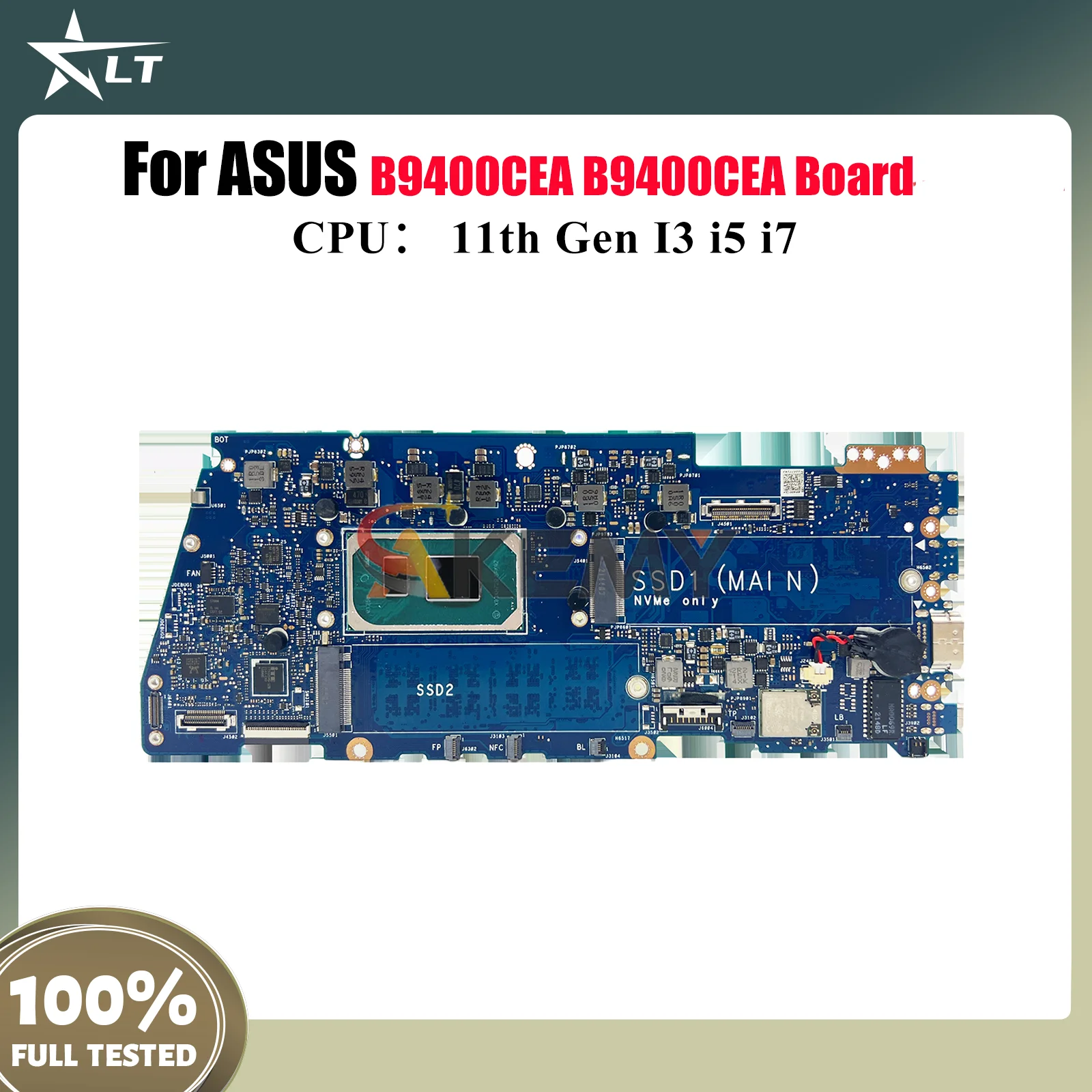 

B9400CEA Laptop Motherboard For ASUS ExpertBook B9400C B9400CEA Notebook Mainboard With 11th Gen I3 i5 i7 tests OK fast shipping