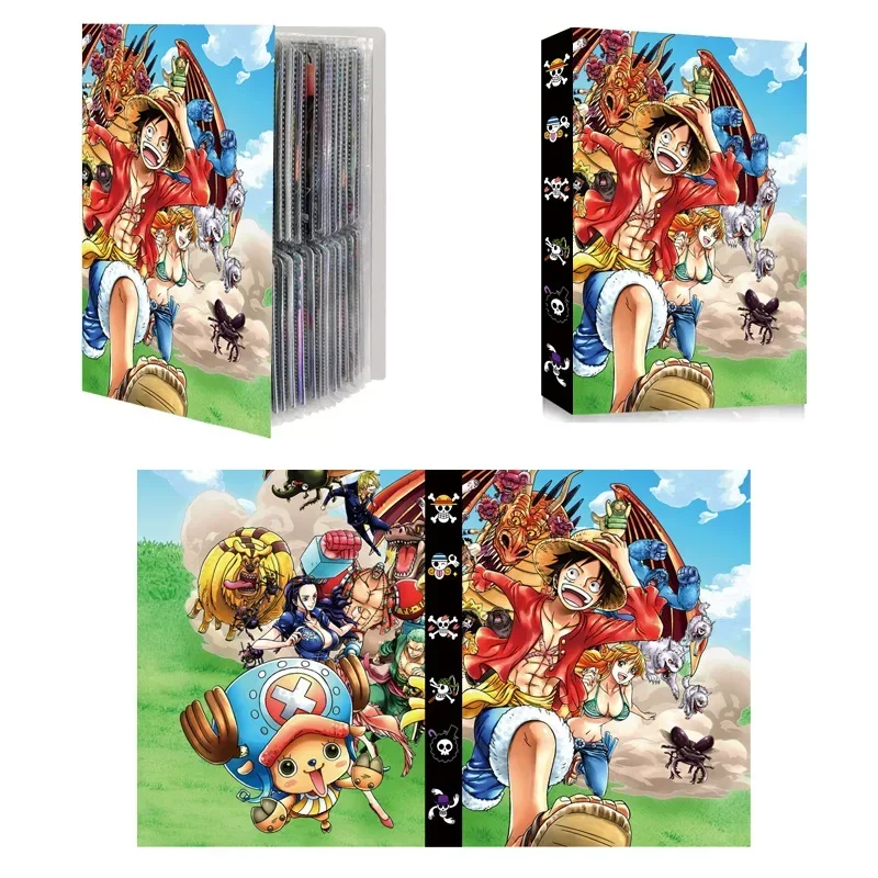 240PCS One Piece Card Album Book Nami Luffy Hancock Map Letter Folder Binder Notebook Collection Folder Cartoon Album Toy Gift