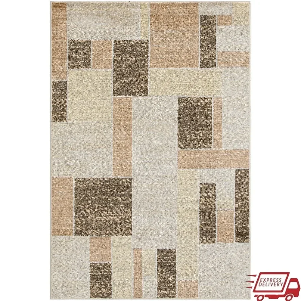 

Коврик, который можно стирать в машине, геометрический, не выпадающий, с низким ворсом, для гостиной, спальни, для современного использования в помещении, легко чистится, с мерцающей отделкой