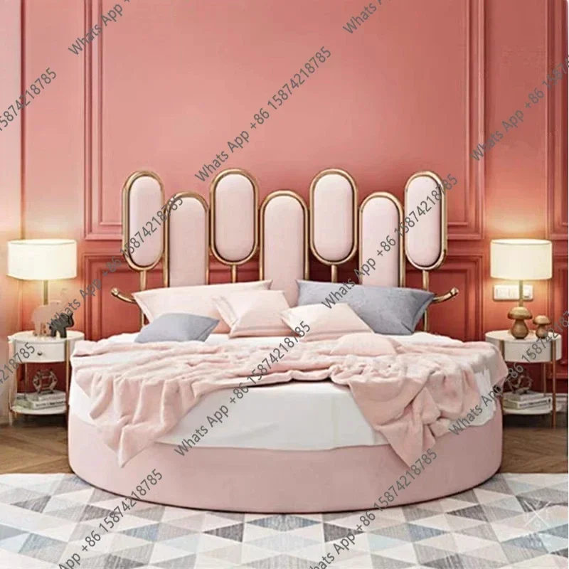 

Двуспальная кровать LZ C: минималистичный дизайн, розовый цвет, современная, недорогая, эстетичная, безопасная, модная, удобная, деревянная, для дома и интерьера.