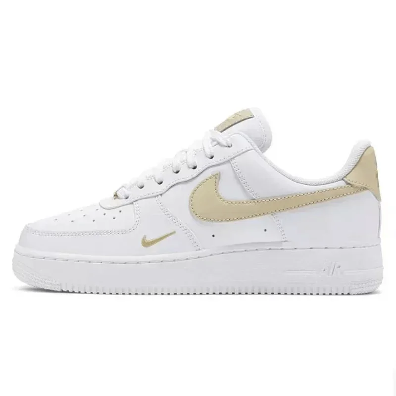 Nike-zapatillas Air Force 1 '07 Se para hombre y mujer, zapatos de Skateboarding de cuero, antideslizantes, resistentes al desgaste, ligeras, bajas, color blanco, rojo arroz