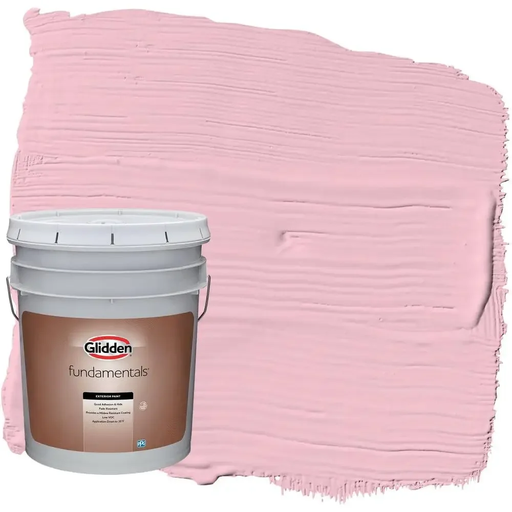 Exterior Paint 5 Gallons Good Adhesion & Hide Fade Resistant Mildew Resistant Recommended Wood Brick Concrete Metal Low VOC Fast