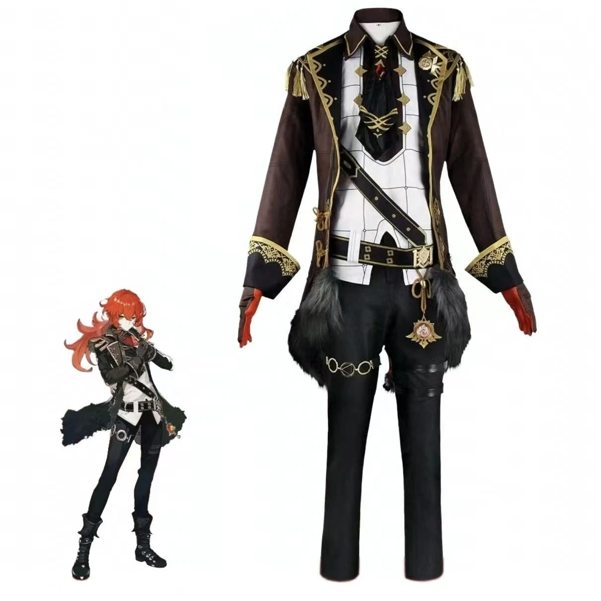 Genshin Impact Diluk cos Costume anime Peripheral Game Suit cosplay Costume Male