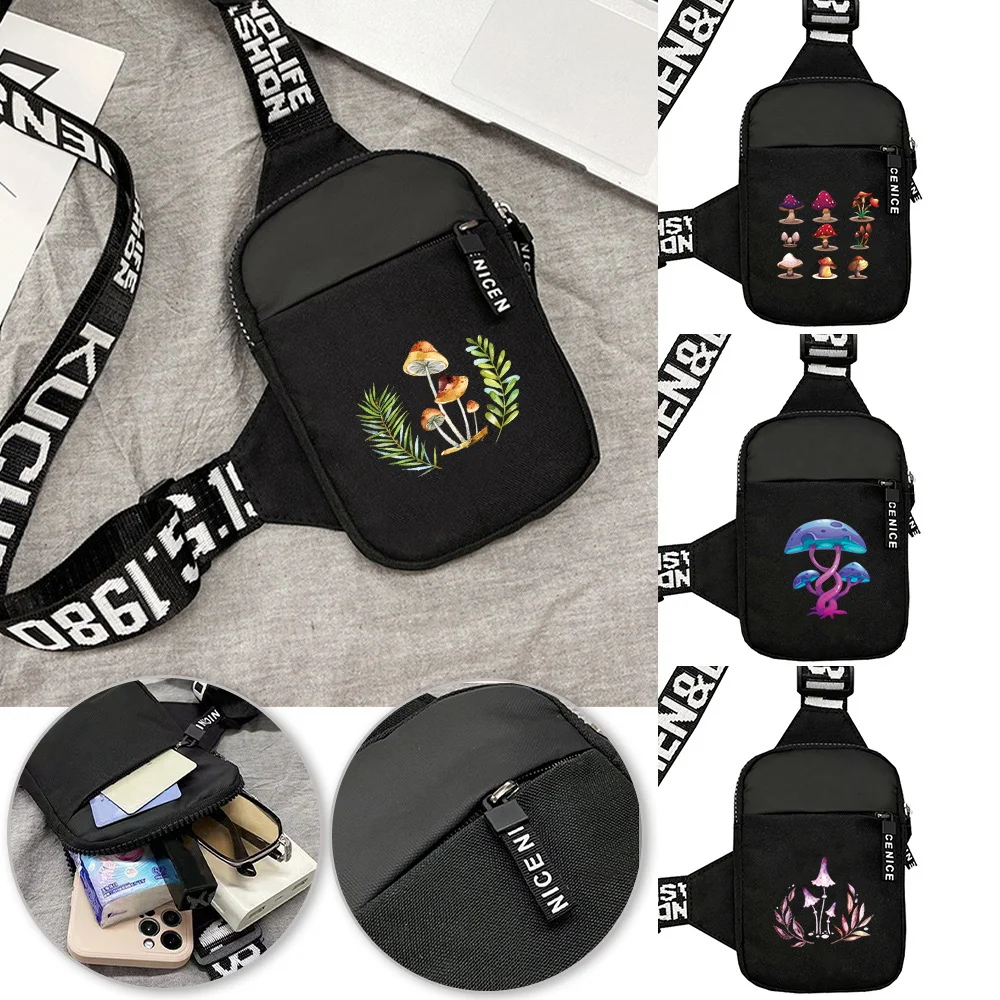 

Chest Pack Trendy Large Capacity Casual Multi-functional Crossbody Bags Travel Hiking Fashion Chest Bag Mushroom Series
