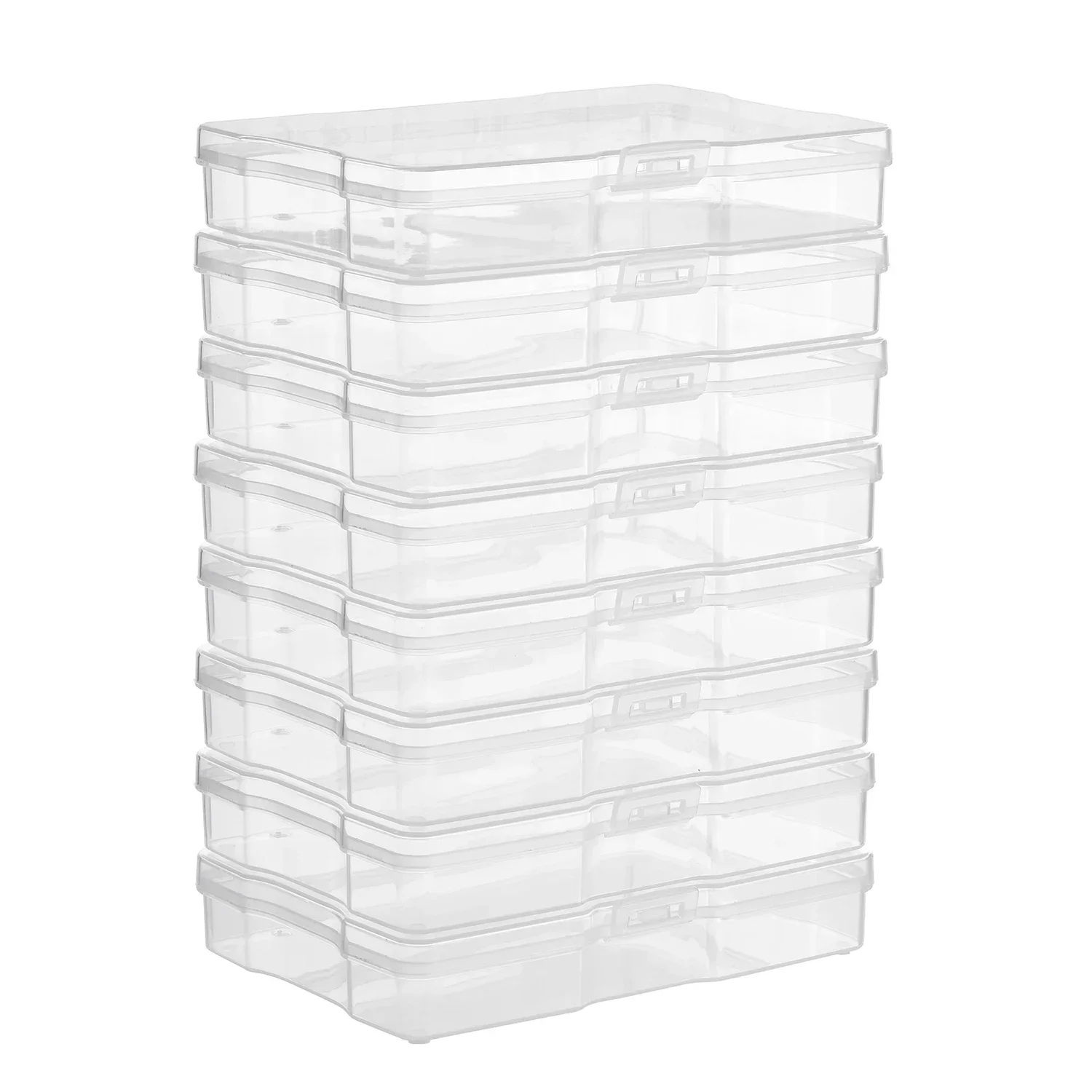 

8 Pcs Clear Photo Case 4 x 6 Photo Storage Boxes - Photo Organizer Cases Photo Keeper Picture Storage Containers Box Coin box