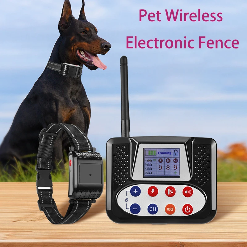 

2 in 1 Color Screen Pet Wireless Electronic Fence, Smart Dog Training Device, Anti-Lost And Anti- Barking Electric Shock Collar
