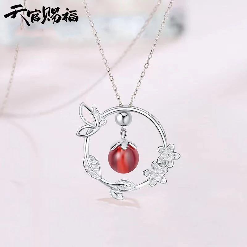 Anime Tian Guan Ci Fu Necklace Hua Cheng Xie Lian Cosplay Costume Pendant Jewelry Prop Choker Chain Accessories Valentine Gifts