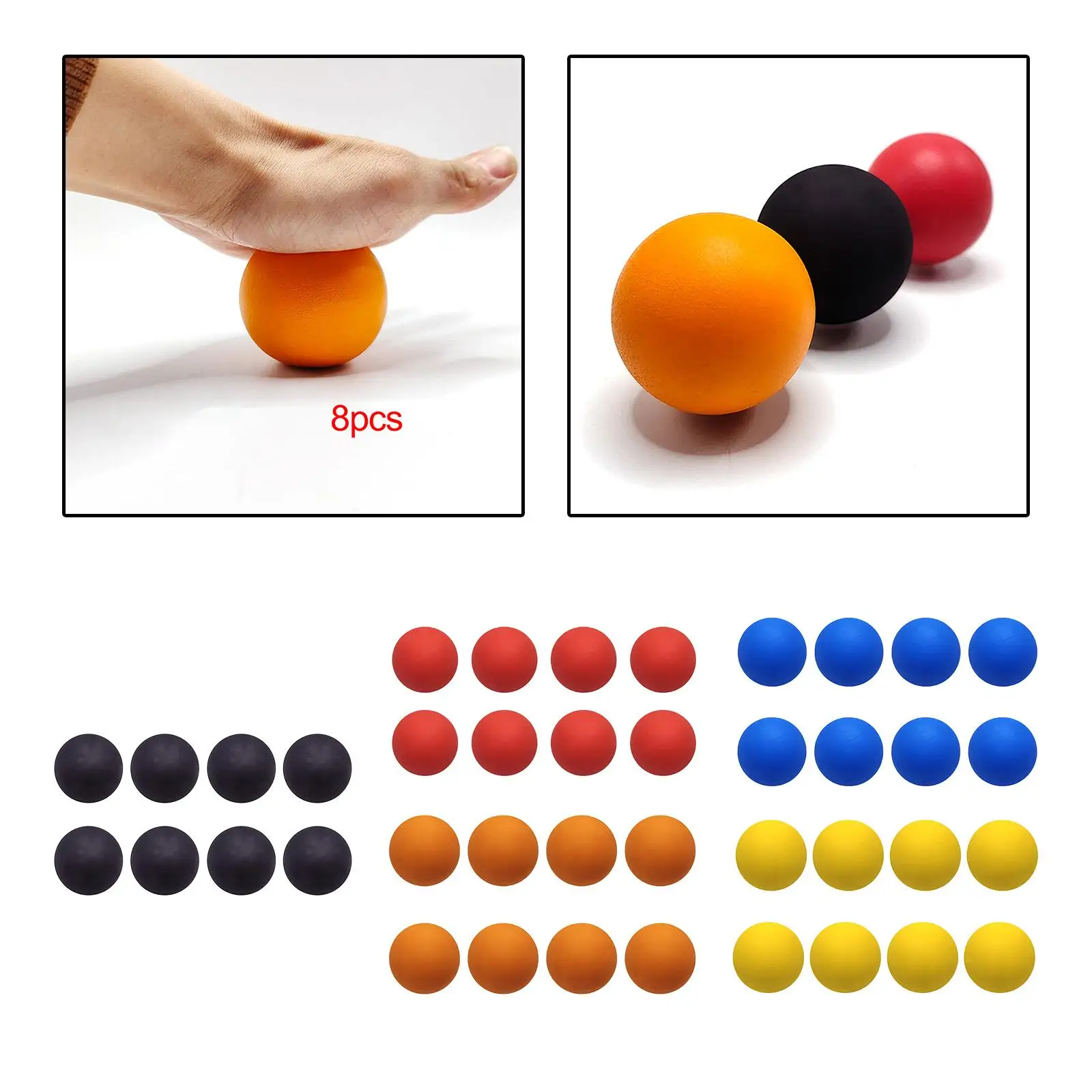 8x Bounce Reaction Balls Practice Tool Small Accessories Multifunctional Exercise Balls for Games Indoor Home Fitness Outdoor