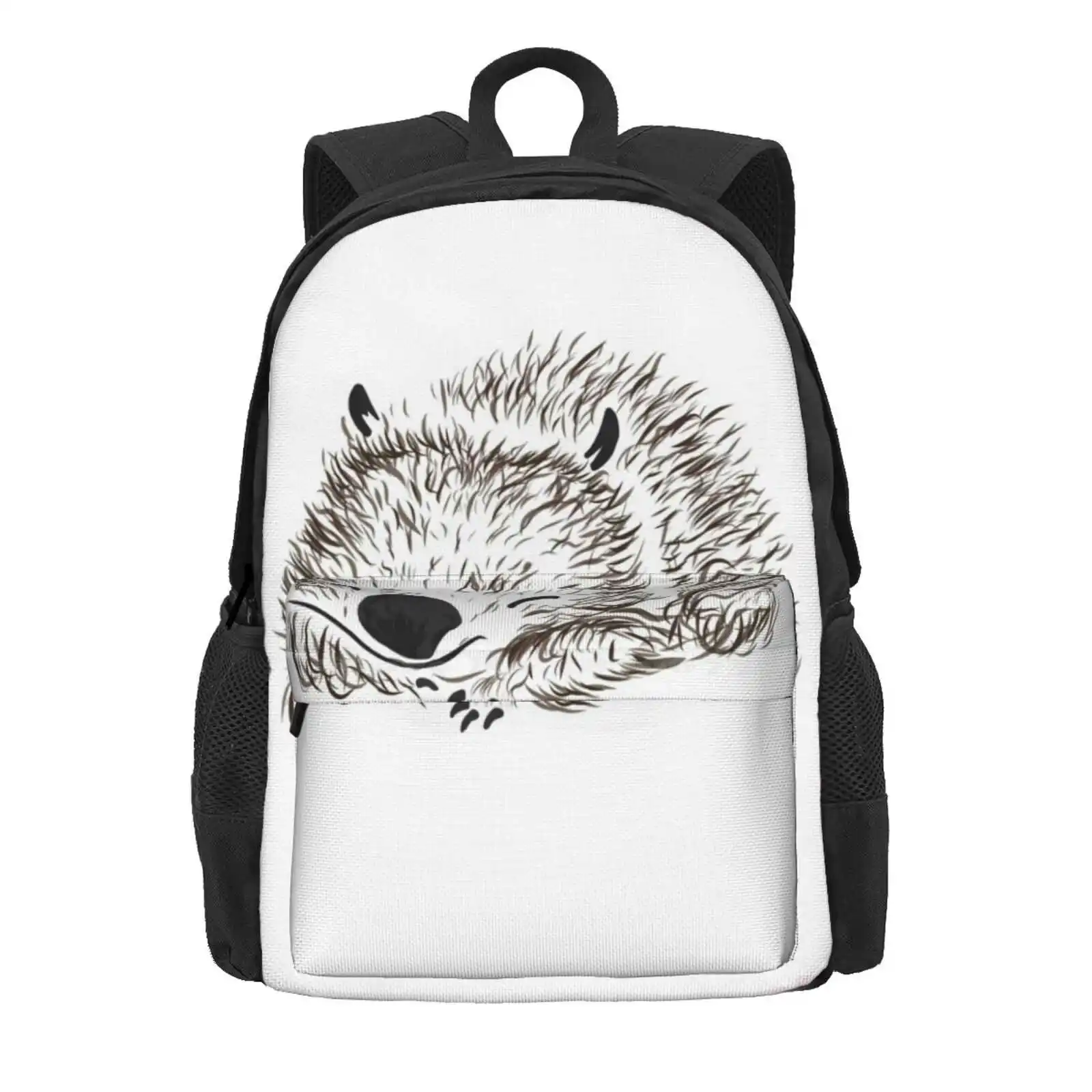 Cute Wombat Hot Sale Schoolbag Backpack Fashion Bags Cute Wombat Wombat Sketch Australia Wombat Lover Sleeping Wombat Cute