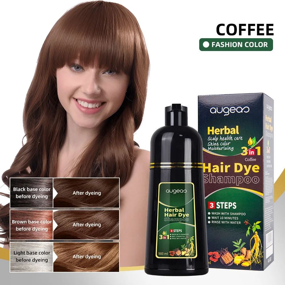 

30 мл/500 мл Шампунь-краска для волос Fast Hair Dye Plant Essence Fast Grey Hair Dyed Black Fluffy Oil Control Уход за волосами для женщин и мужчин