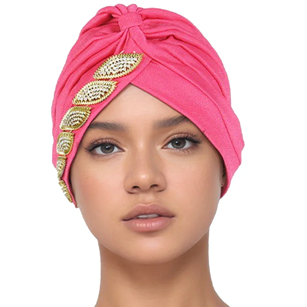 

New Muslim Hijab Rhinestone Turban Beanies Bonnet Chemo Cap African Auto Gele Headtie Aso Oke Nigeria Head Wrapturbante Mujer
