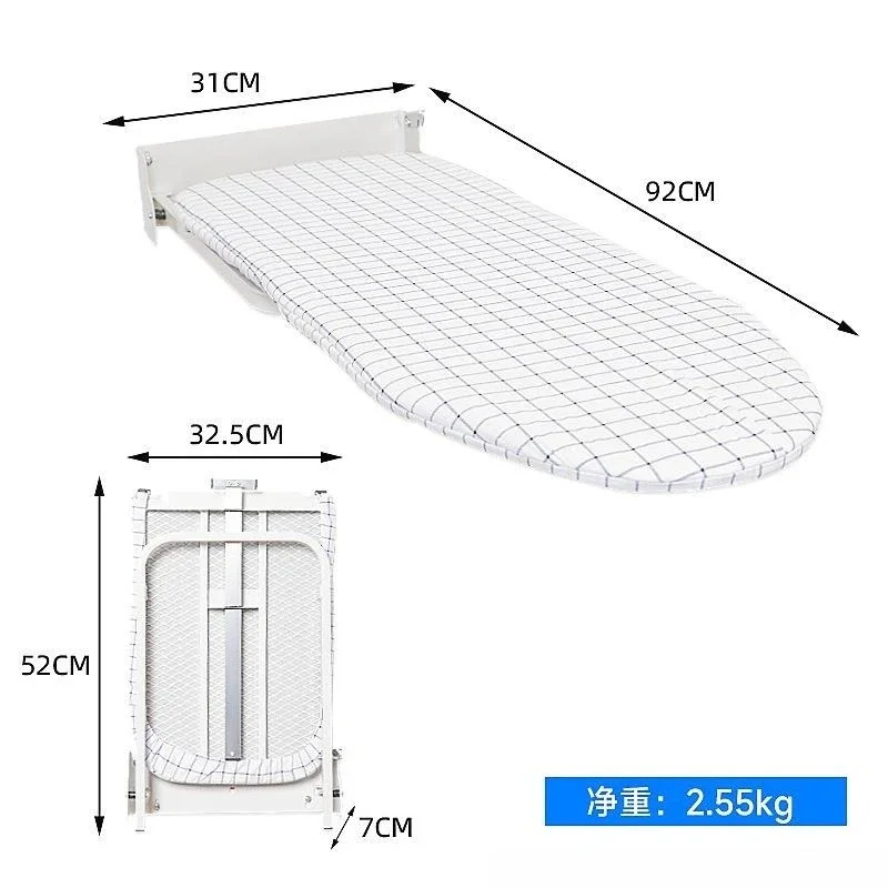 Foldable Ironing Board Wall Mounted Metal Mesh Desktop Space Saving Multifunctional Ironing Board for Home Use